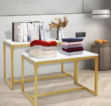 Modern Nesting Tables Retail Display Tables Shoes and Handbags Shelf 110lbs Load