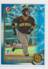 Brandon Valenzuela 2022 Bowman 1st BPPF-28 Blue Foil 61/150 Padres