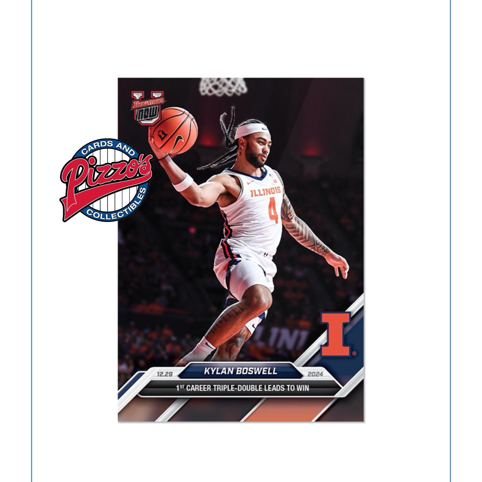 Kylan Boswell Triple-Double 2024-25 Bowman U NOW Basketball Card: 37 In Hand