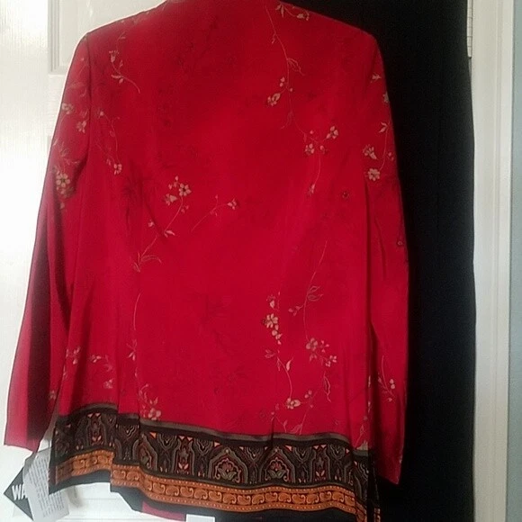 Precioso conjunto de chaqueta y pantalones Karin Stevens estilo mandarín de 2 piezas nuevo con etiquetas talla 12M ¡BONITO!!  Foto 2 de 4