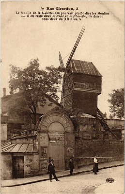 CPA PARIS 18e 3 rue Girardon. le Moulin de la Galette (539609)