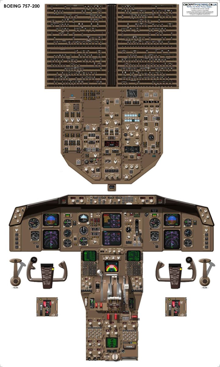 Boeing 757-200 Cockpit Poster | eBay