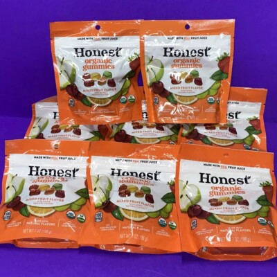 Honest Organic Mixed Fruit Gummies 7 oz Each (8 Bags) Super Yummy *Ships Fast*