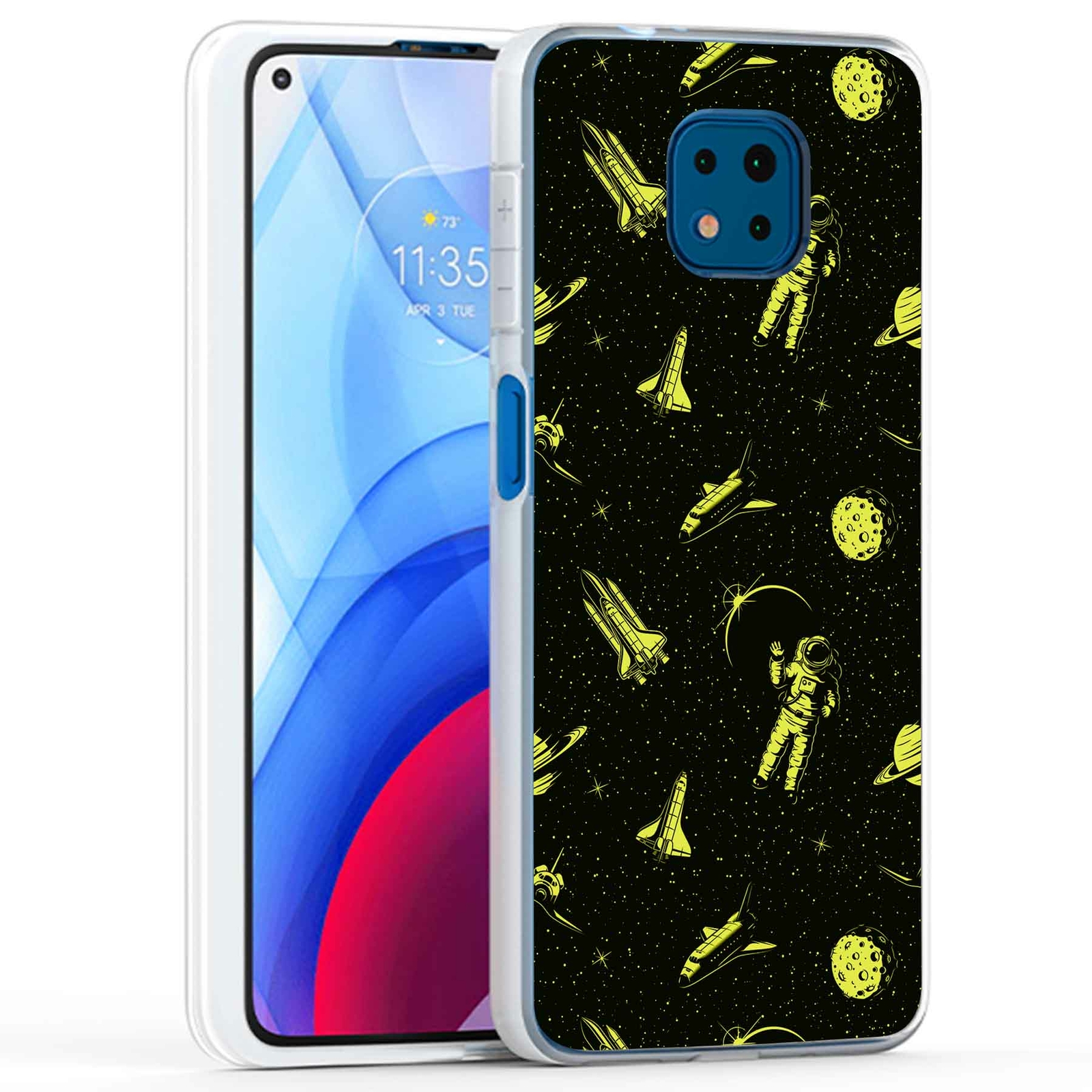 Phone Case Cover for Motorola Moto G Power 2021,Planets Space 8 Print, USA
