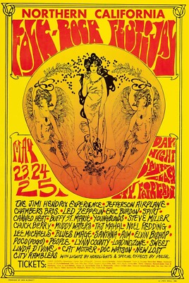1968 CANNED HEAT FOLK ROCK FESTIVAL CONCERT POSTER WALL ART PRINT