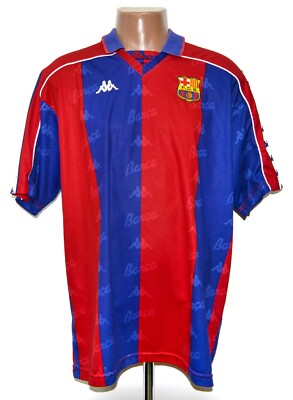 BARCELONA SPAIN 1992/1993/1994/1995 HOME FOOTBALL SHIRT KAPPA XL