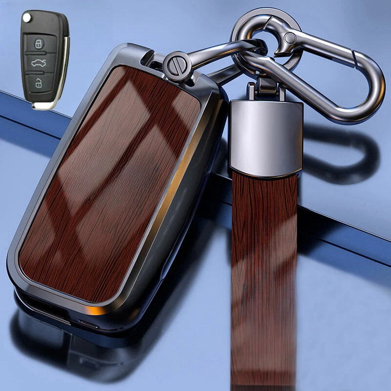 Zinc Alloy Leather TPU Car Key Case Cover For Audi S3 A4 S4 RS4 A6 RS6 Q5 Q7 TT Foto 4 de 4