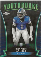 2024 Topps Chrome Terrion Arnold Youthquake SP RC Rookie Detroit Lions