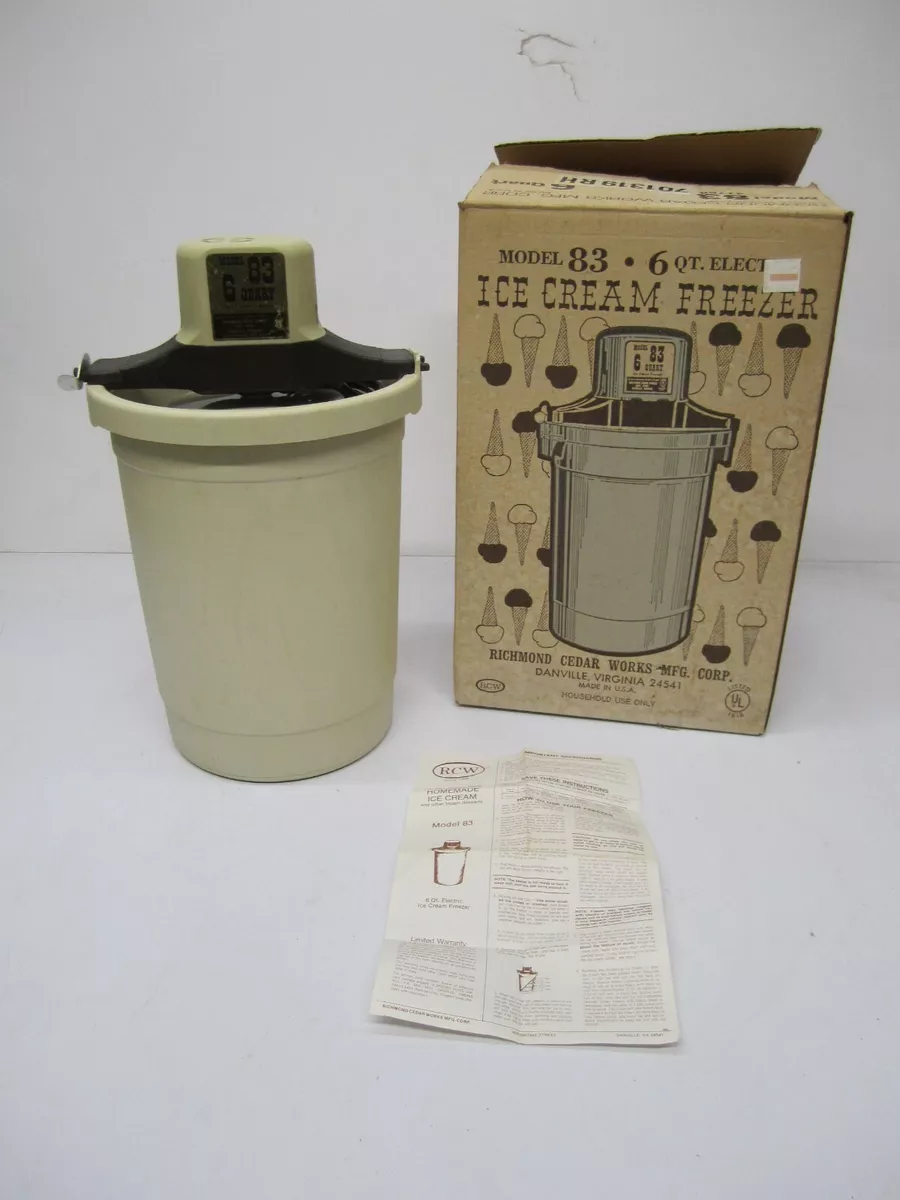 Richmond cedar works ice cream maker instructions new arrivals