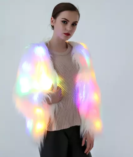 Light up top fur jacket