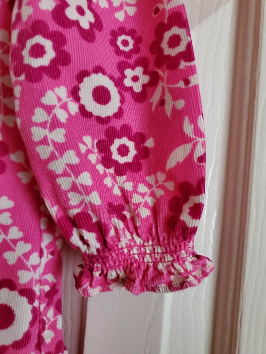 Old Navy Girl's Corduroy Pink Floral Dress Size 2T | eBay
