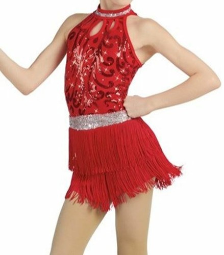 red sequin dance costume