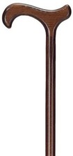 Gehstock aus Buchenholz mit Derbygriff Braun Holzstock Gehhilfe Mobilitätshilfe