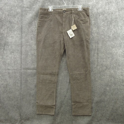 Faherty Mens Pants Size 33 Stretch Corduroy Cotton Blend Rugged Grey New