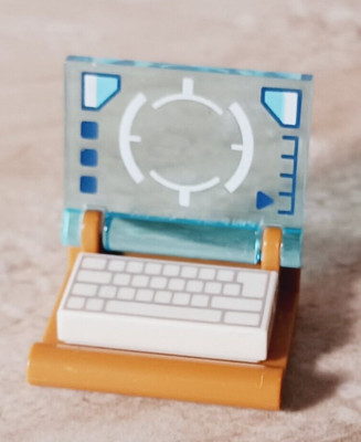 New LEGO Coach Gear Laptop HUD Display Engineer Gear Big Keyboard Printed Blue