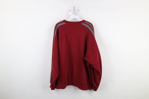 Sweat col rond rayé évasé moyen vieilli homme Adidas vintage économies années 90