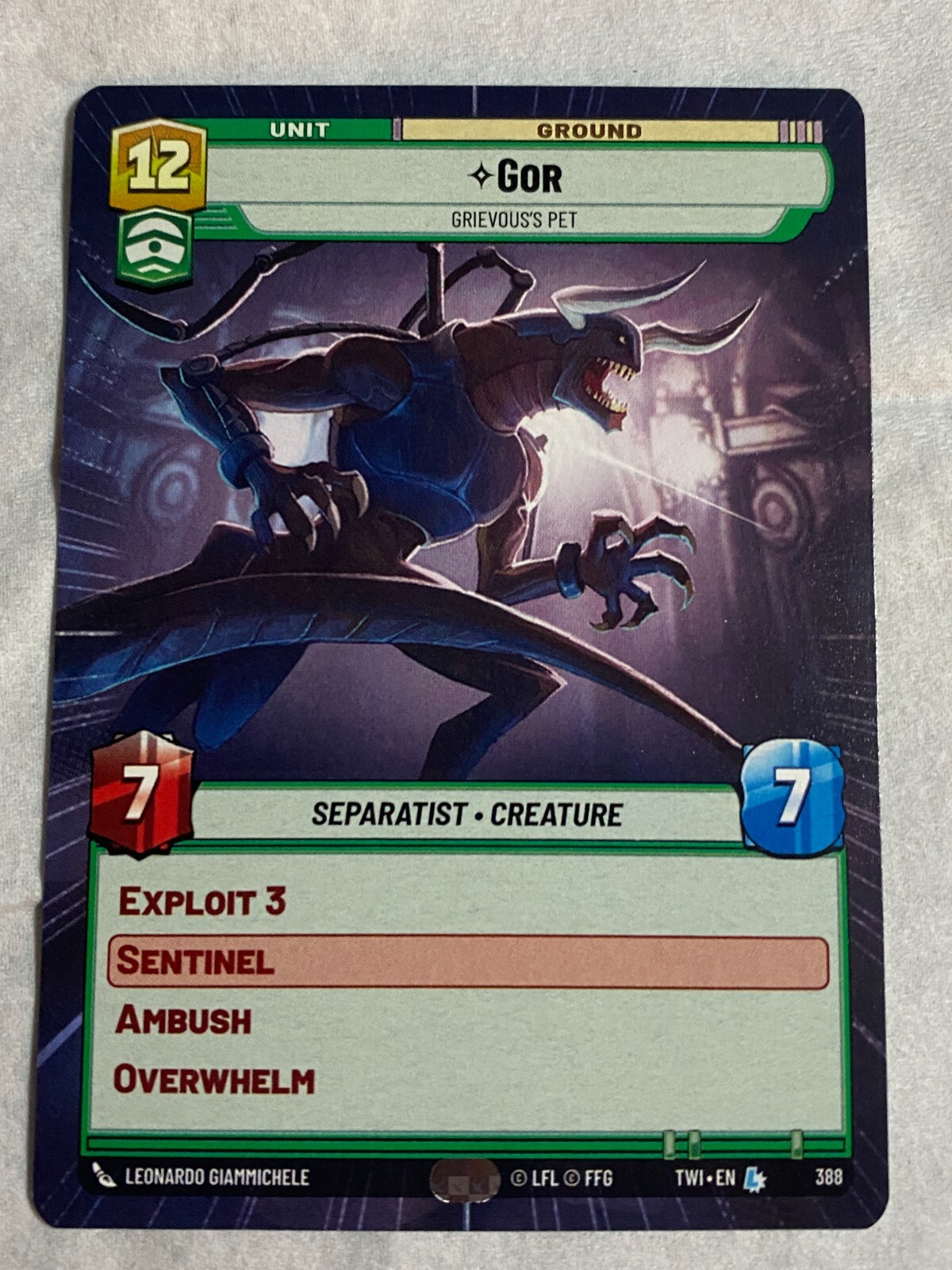 STAR WARS UNLIMITED TCG TWI GOR Hyperspace Legendary Card NM