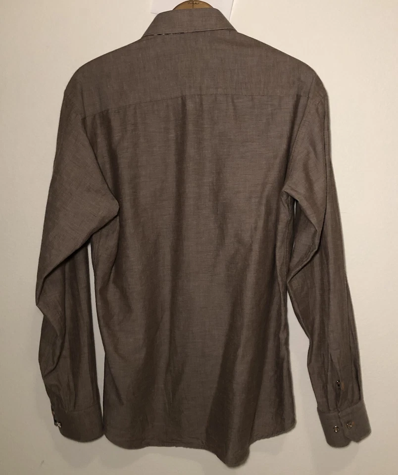 Повседневная мужская рубашка Tessuto Italiano Jared Lang L/S большой хлопок индейка - Изображение 3 из 4