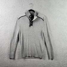 INC INTERNATIONAL CONEPTS Men's Quarter Zip Pullover Sweater, Size XL in Gray