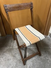 Sedia antica vintage pieghevole richiudibile sediolina in legno bambino pic nic