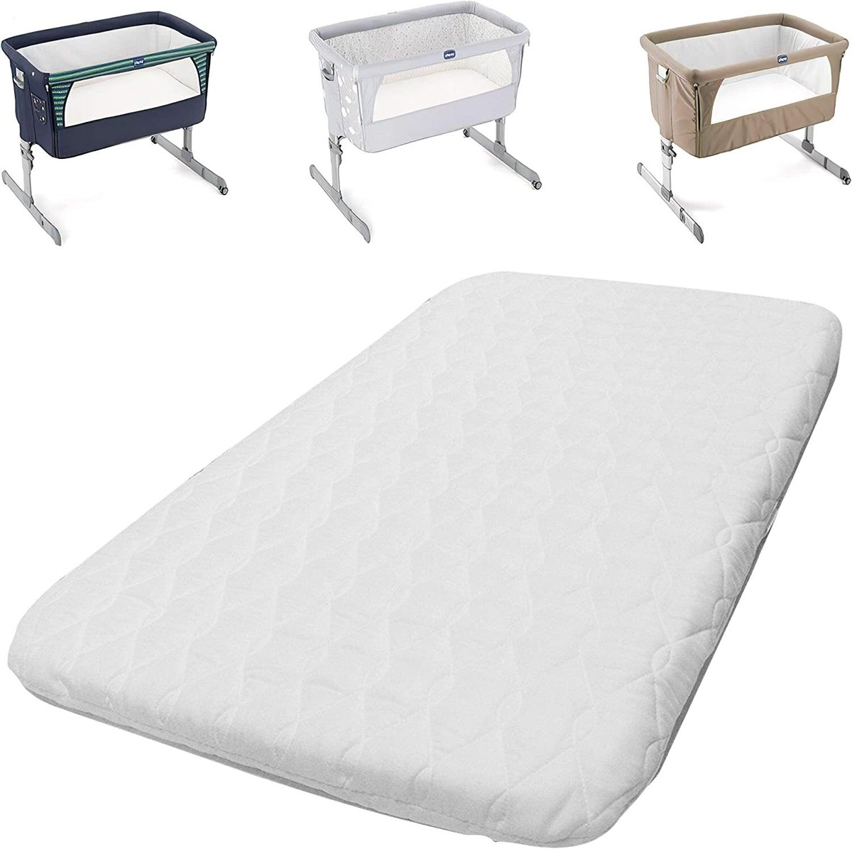Replacement Mattress for SnuzPod2 Snuz Pod Bedside Crib Quilted  Breathable UK