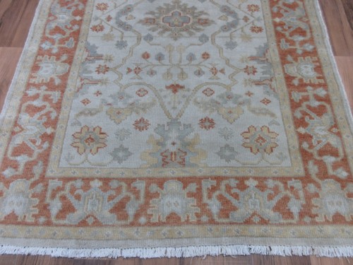 Oriental Rug Handmade Traditional Oushak Wool Rug – Soft Muted Tones, 3X5 ft - Picture 2 of 9