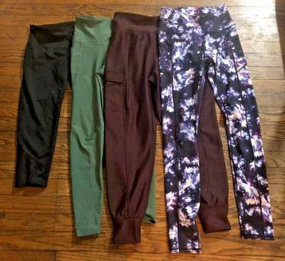 Lot of Four Leggings Extra Small XS (Old Navy, Gaiam, Champion)