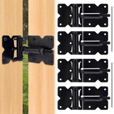 Heavy Duty Self Closing Gate Hinges for Wooden Fences Gates, 90 Degree Adjust...