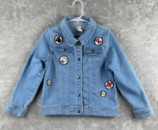 Disney x Tutu Couture Girls Denim Jacket Minnie Mouse Patch Blue Size 7/8