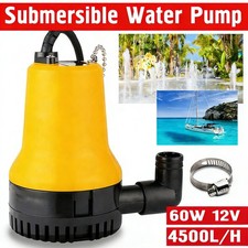 4500L/H Submersible Water Pump Clean Clear Dirty Pool Pond Flood Drain Tool 12V