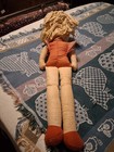 Vintage Soft Cloth Girl Doll With Painted Face 25” — photo 4