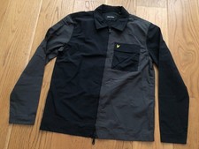 LYLE & SCOTT SHIRT JACKET MEN'S GREEN BLACK LIGHTWEIGHT ZIPPED OVERSHIRT M BNWT