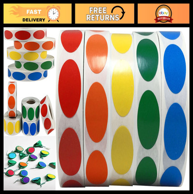 Color Coding Dot Labels 3/4'' - Bulk Pack of 2,500 Stickers - Red, Yellow, Green,