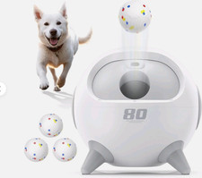 uahpet Automatic Dog Ball Launcher 20-80ft w/4 Balls Large Dogs - New in Box