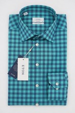 Men Eton Single Convertible Cuff Extra Long Sleeve Contemporary Size 40 15 3/4