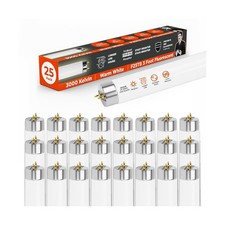 GoodBulb 25W 36 Inch T8 Fluorescent Light Bulb 3000K Warm White Light Medium ...