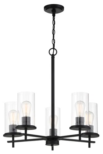 Minka Lavery 4095 Haisley 5 Light 24"W Vantage Candle Chandelier - Coal - Picture 5 of 5