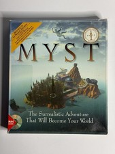 Myst CIB Mac CD-ROM Big Box 1993 Broderbund Cyan Adventure Game Complete