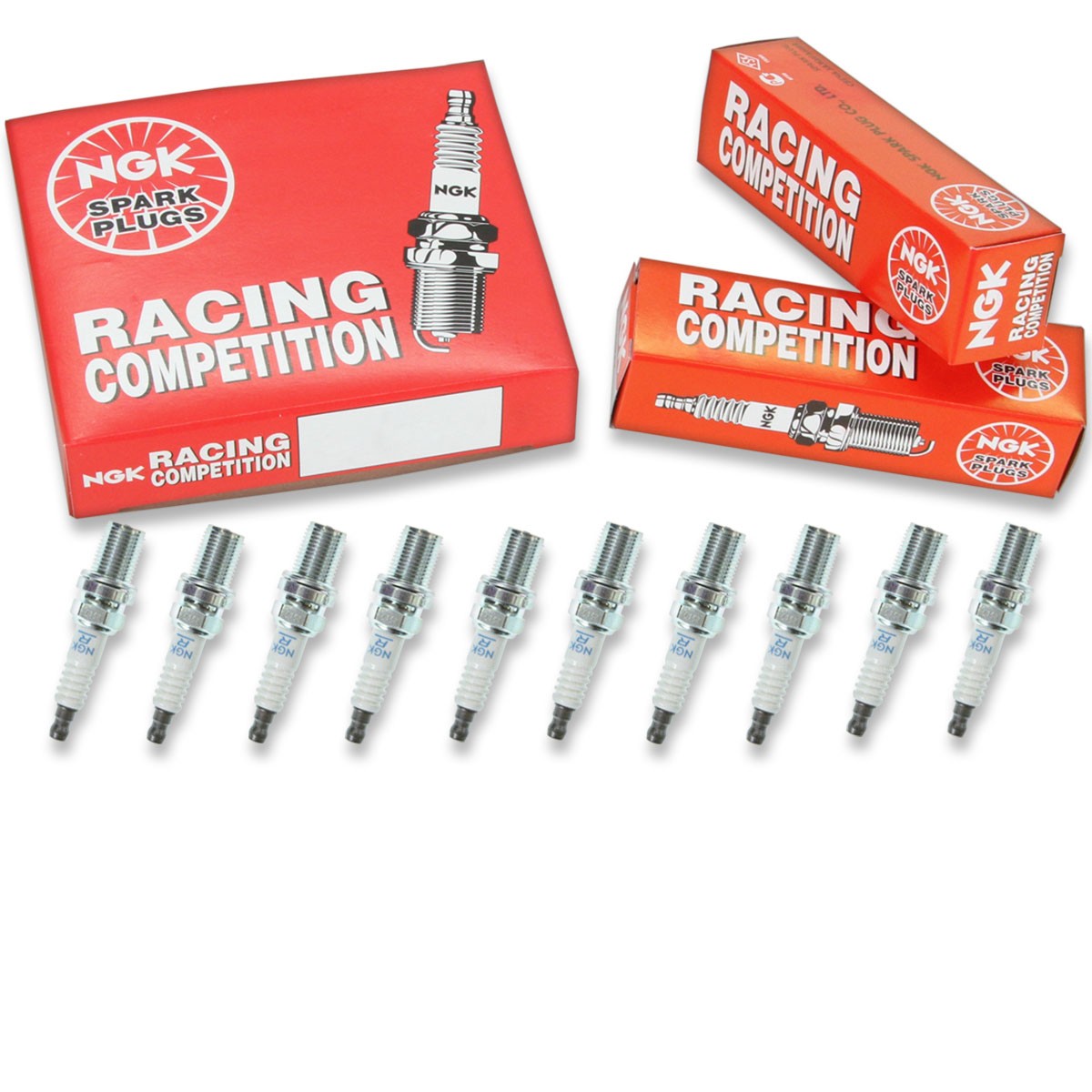 10 pc NGK 4017 R6601-10 Racing Spark Plugs for C53VC 694 Ignition Wire yj