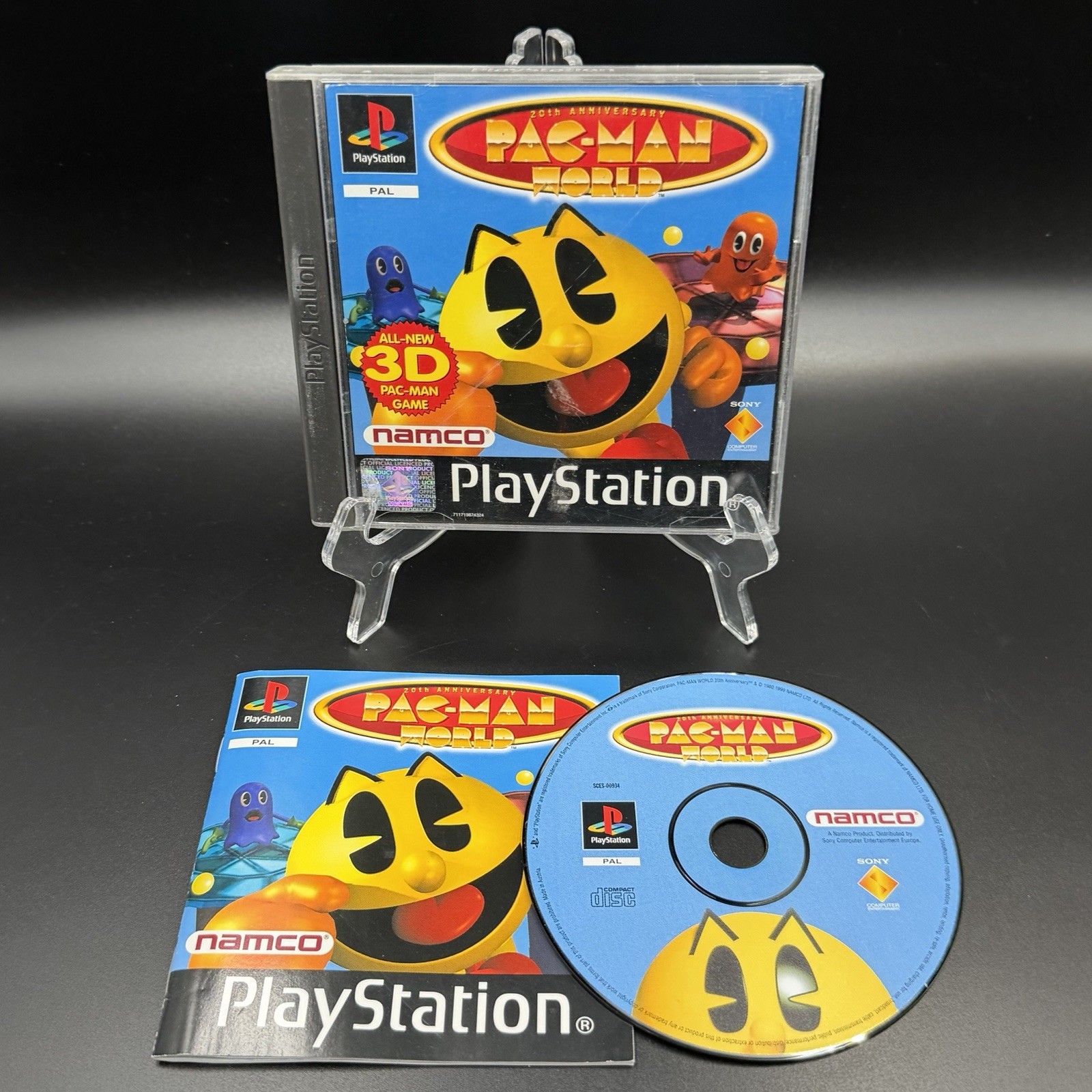 Pac-Man World (PAL, 1999) Game for Sony Playstation 1 Boxed with Manual Included
