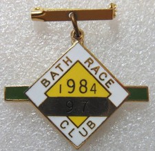 1984 Bath Race Club Somerset Enamel Members Horse Racing Pin Badge