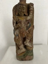 Vintage Wooden Carved Thailand Sculpture