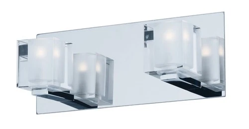 ET2 E32032-18PC Blocs LED 11.75" 2-Light Clear Glass Wall Sconce in Polished - Picture 2 of 2