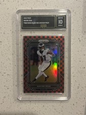 2022 Nakobe Dean Prizm Rookie Black Red Checker GMA 10