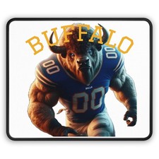 Buffalo Mascot Gaming Mouse Pad  Football Bison Design