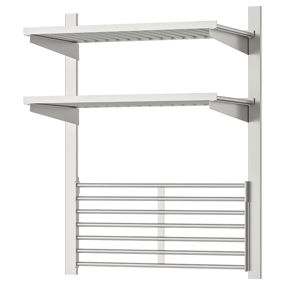 ikea KUNGSFORS Suspension rail with shelf/wll grid, stainless steel - Image 4 of 4