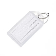 10-50Pcs Colorful Plastic Keychain Key Tags Label with Split Ring for DIY Number