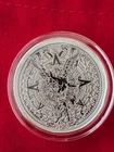 MK Barz Angel de Independencia Aztec Calendar 1 Ozt .999 Fine Silver Round