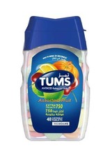 TUMS Antacid Chewable Tablets, Heartburn Relief, Calcium Supplement 48 Tablets 