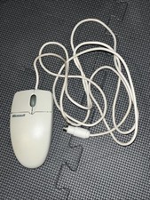 Microsoft Wheel Mouse Serial PS/2 Compatible Vintage Not Tested - AS-IS